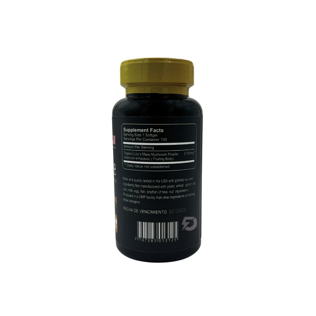 Melena de León 2100 mg – 100 Cápsulas para Enfoque y Claridad Mental
