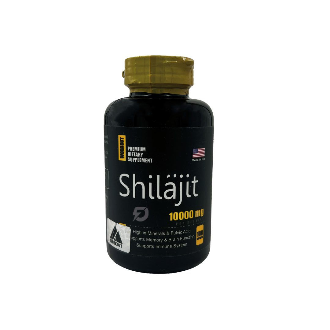 Shilajit Workout 10.000 mg – 100 Cápsulas para Energía y Resistencia Máxima